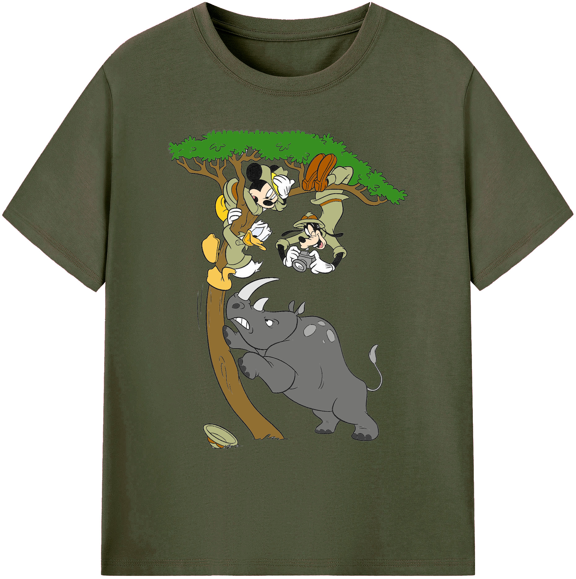 ミッキーマウス Mickey Mouse 綿100％ メンズ半袖Tシャツ｜肌触りやわらか＆通気性